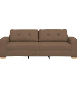 Online 3-Zits Sofa met kussen Bruin Stof Zetels