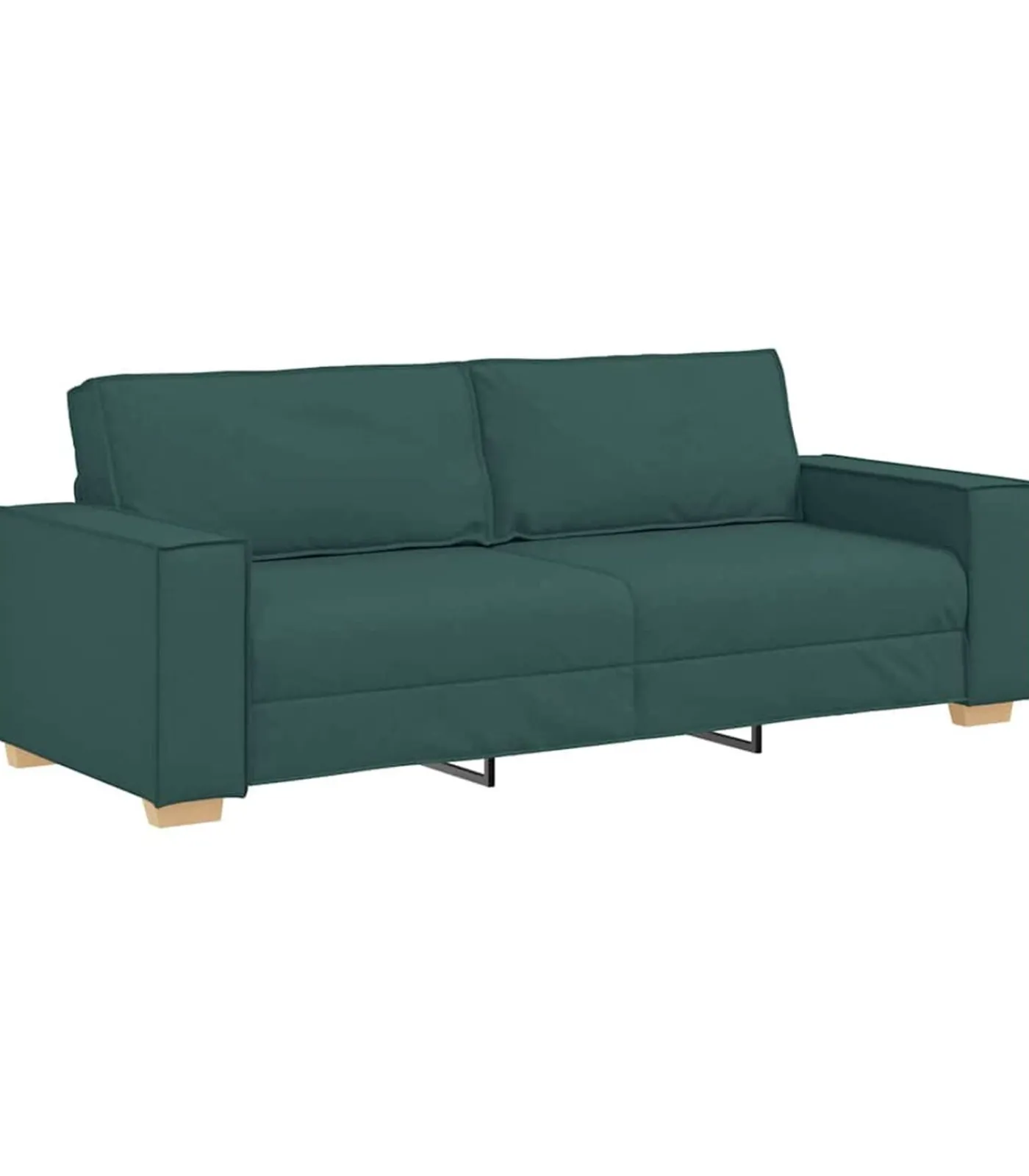 New 3-Zits Sofa met kussen Donkergroen 220 x 78 x 84 cm Stof Zetels