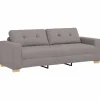 Hot 3-Zits Sofa met kussen Taupe Stof Zetels