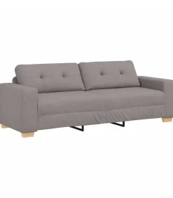 Hot 3-Zits Sofa met kussen Taupe Stof Zetels