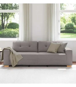 Hot 3-Zits Sofa met kussen Taupe Stof Zetels