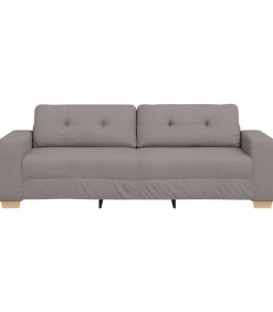 Hot 3-Zits Sofa met kussen Taupe Stof Zetels