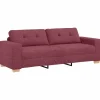 Best 3-Zits Sofa met kussen Wijnrood Stof Zetels
