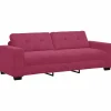 Best 3-Zits Sofa met kussen Wijnrood Fluweel Zetels