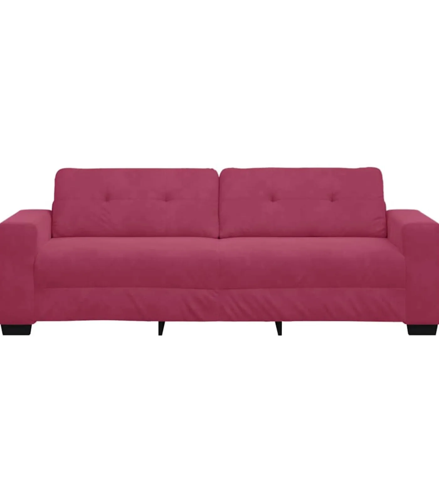 Best 3-Zits Sofa met kussen Wijnrood Fluweel Zetels