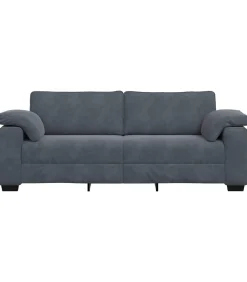 Online 3-zitsbank 178 cm fluweel donkergrijs Zetels
