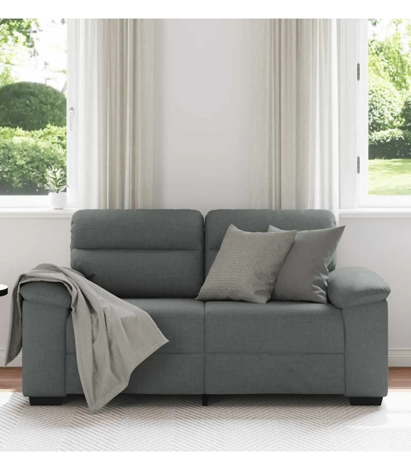 2-zitsbank 120 cm stof donkergrijs Zetels