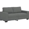 Clearance 2-zitsbank 140 cm stof donkergrijs Zetels
