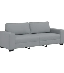 3-zitsbank 180 cm stof lichtgrijs Zetels