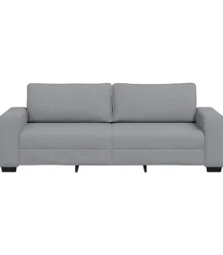 3-zitsbank 180 cm stof lichtgrijs Zetels