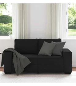 Clearance 2-zitsbank 120 cm stof zwart Zetels