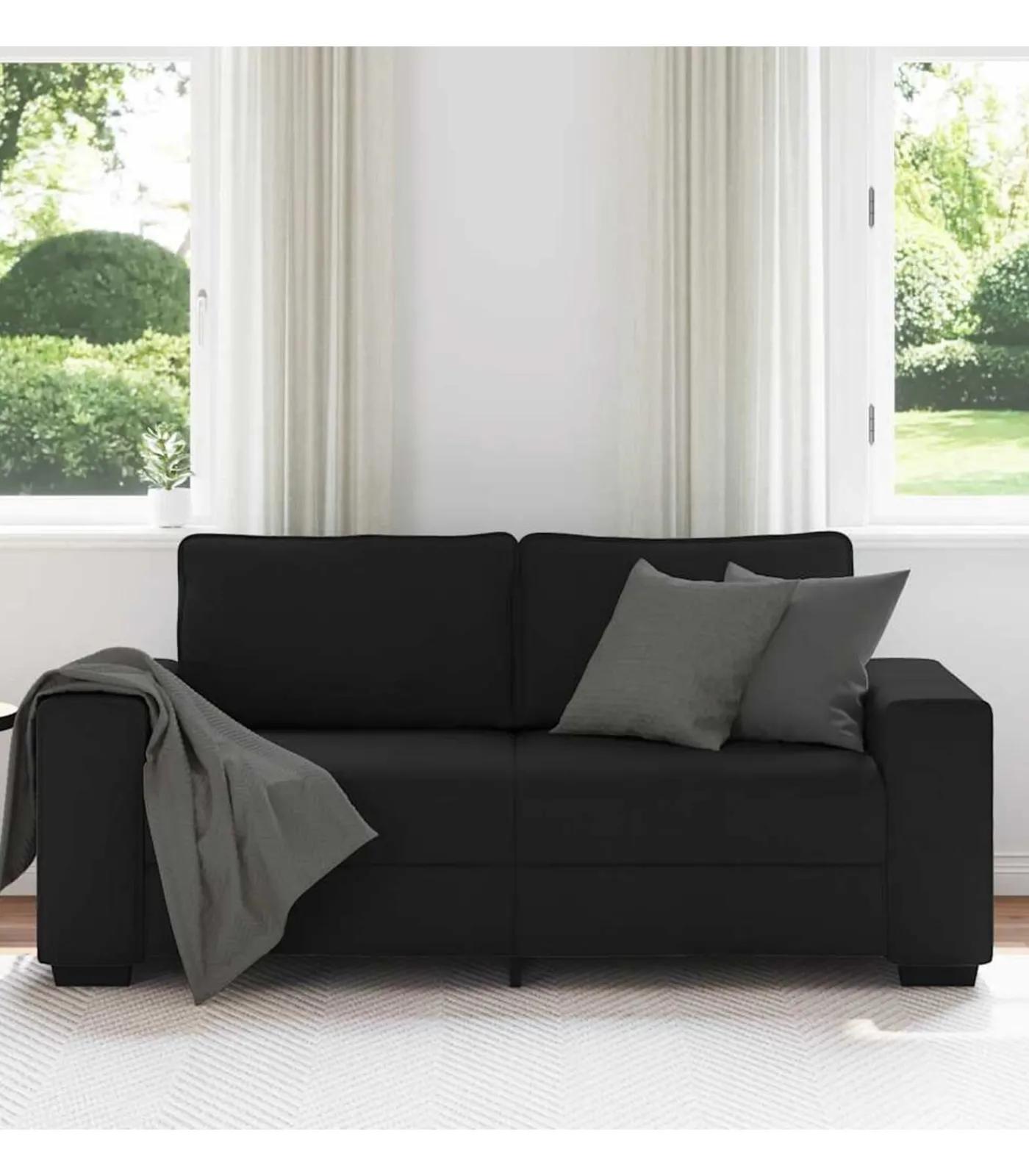 Best 2-zitsbank 140 cm stof zwart Zetels