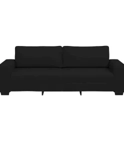 New 3-zitsbank 180 cm stof zwart Zetels