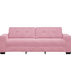 Sale 3-zitsbank roze 180 cm fluweel Zetels