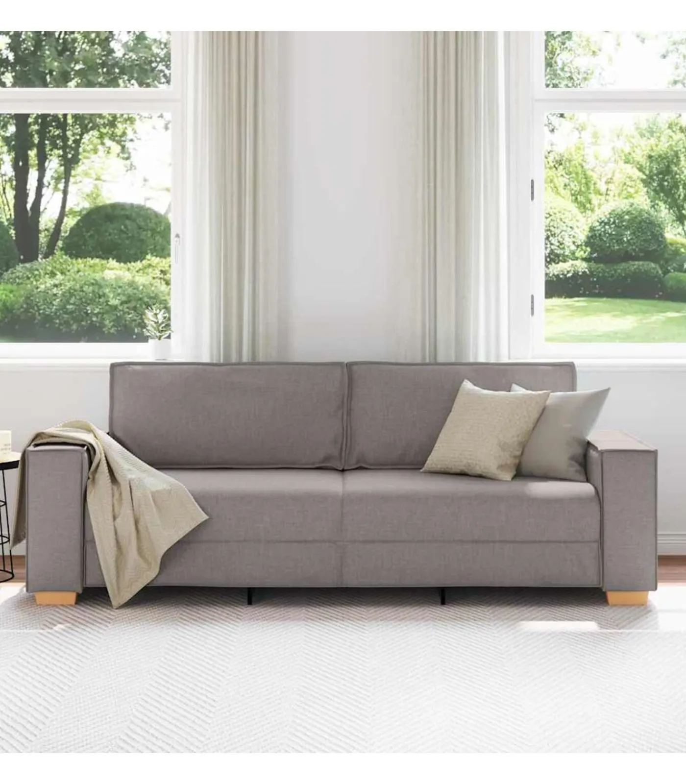 Outlet 3-zitsbank Taupe 180 cm Stof Zetels