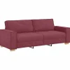 Outlet 3-zitsbank Wijnrood 180 cm Stof Zetels