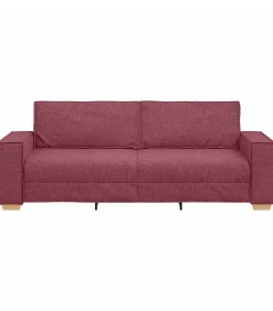 Outlet 3-zitsbank Wijnrood 180 cm Stof Zetels