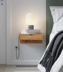 Discount Zwevend Nachtkastje BO in eikenhout Bedden